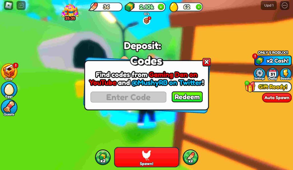 how to redeem egg empire codes