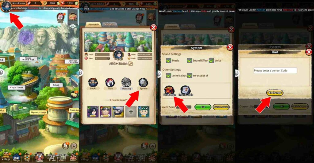 how to redeem gift codes in ninjutsu origin