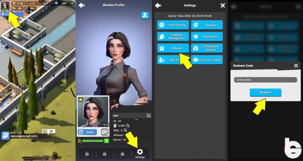 how to redeem codes in lands of jail