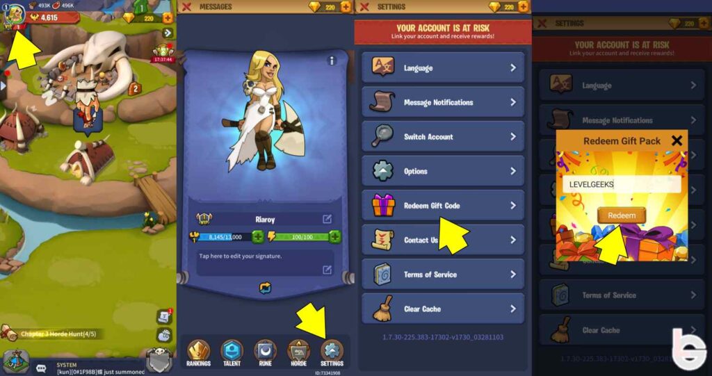 how to redeem codes in brutal age