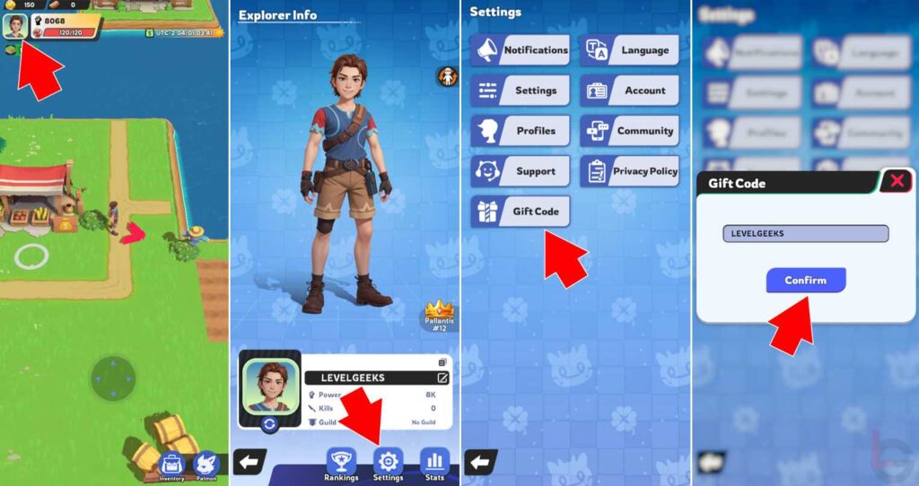 how to redeem palmon survival codes