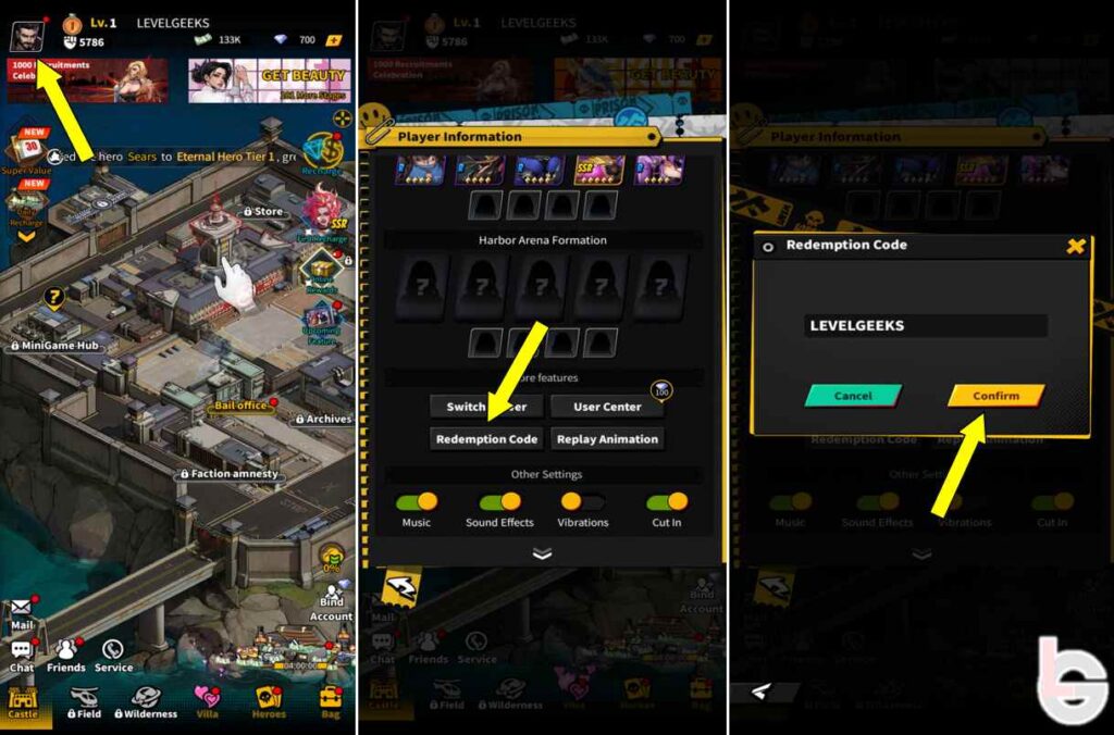 how to redeem codes in prison angels sin city