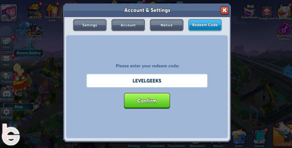 how to redeem codes in city arena