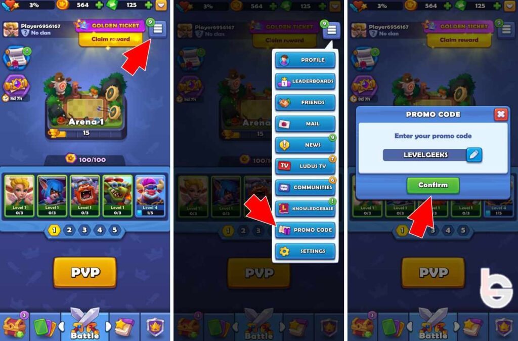 how to redeem codes in Ludus